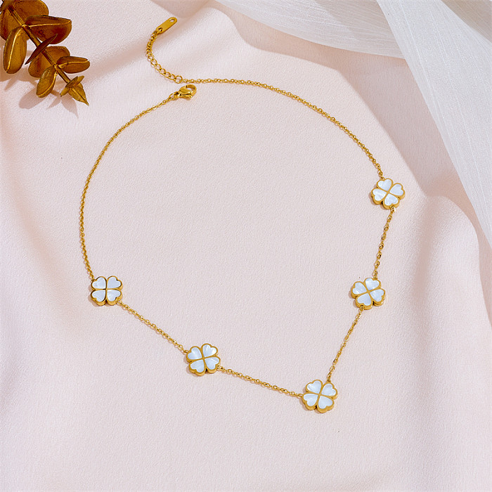 Simple Style Butterfly Stainless Steel Gold Plated Necklace In Bulk