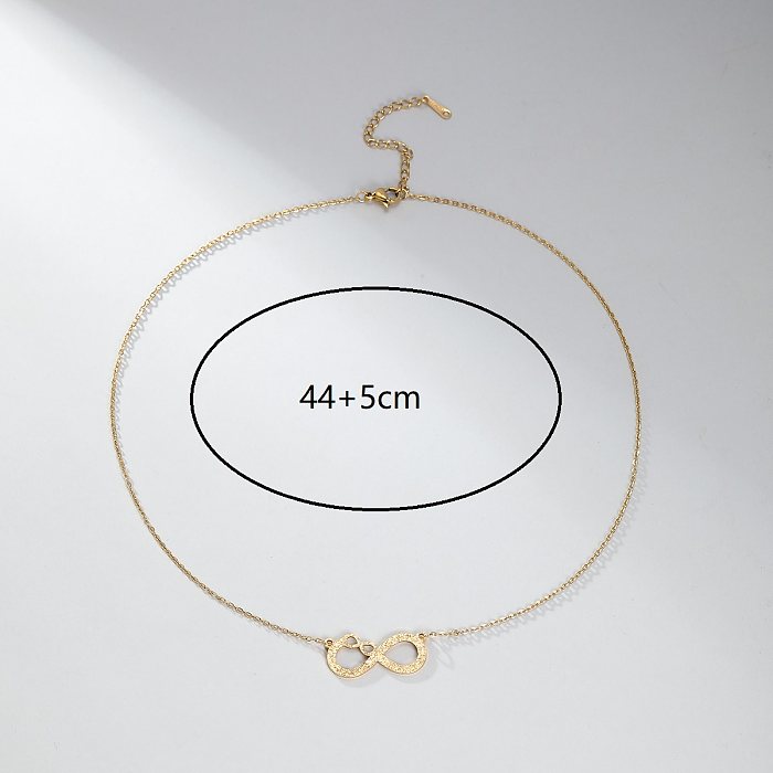 Basic Infinity-Halskette mit Edelstahlbeschichtung und 18-Karat-Vergoldung
