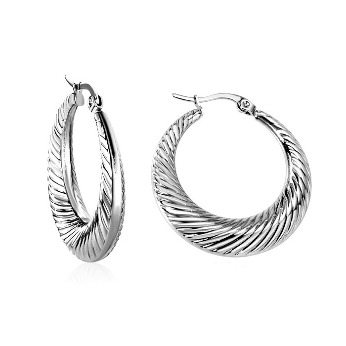 1 Pair Retro Geometric Plating Stainless Steel  Earrings