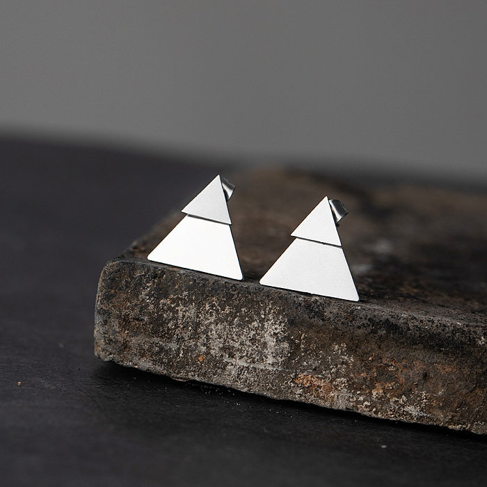 Einfache Stern-Edelstahl-Dreieck-Ohrringe im Großhandel