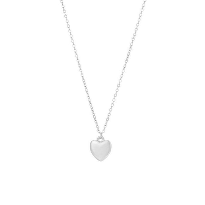 IG Style Commute Shiny Heart Shape Stainless Steel  Polishing Plating 18K Gold Plated Pendant Necklace