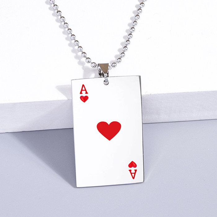 Unisex Fashion Poker Stainless Steel  Necklace Plating No Inlaid Necklaces