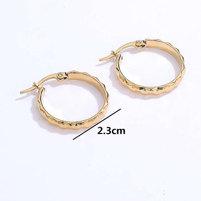 Fashion Simple Geometric Plating 18K Gold Stainless Steel  Earring