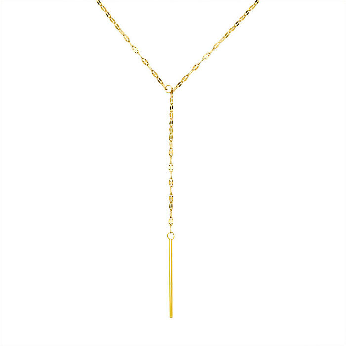 Collier numérique en forme de Y avec pompon en forme de Y, collier court, clavicule, en acier inoxydable, vente en gros de bijoux