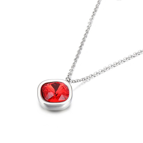 Korean Multicolor Pendant Stainless Steel  Necklace Wholesale jewelry