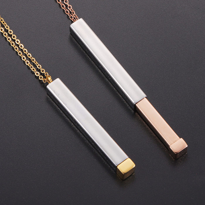 Casual Simple Style Geometric Stainless Steel  Gold Plated Silver Plated Pendant Necklace In Bulk