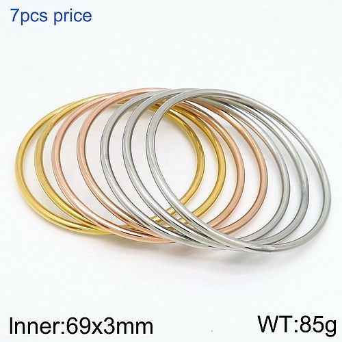 Simple Style Streetwear Solid Color Stainless Steel Plating 18K Gold Plated Wristband