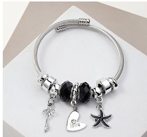 Sweet Star Stainless Steel Plating Bangle