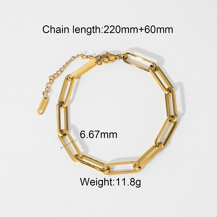 Cuban Retro Gold-plated Stainless Steel Bracelet