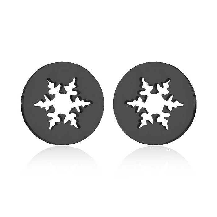 Fashion Christmas Tree Stainless Steel Plating Ear Studs 1 Pair