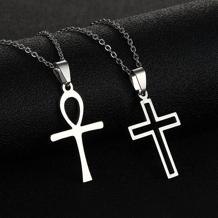 Fashion Cross Stainless Steel  Necklace Plating Stainless Steel  Necklaces
