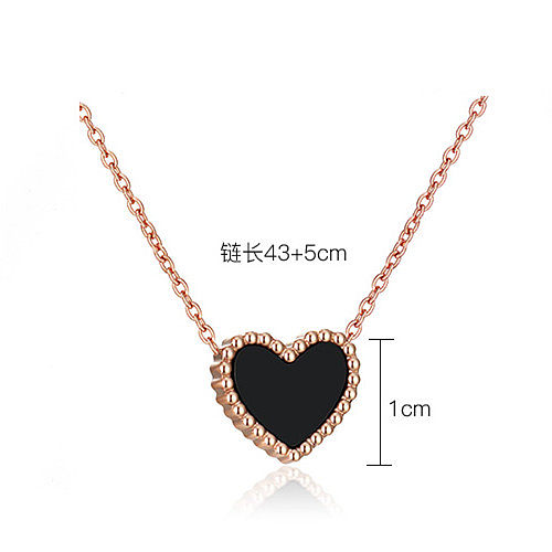 Double Layered Round Bead Necklace Female Creative Sense Of All-match Tassel Stainless Steel  Short Necklace