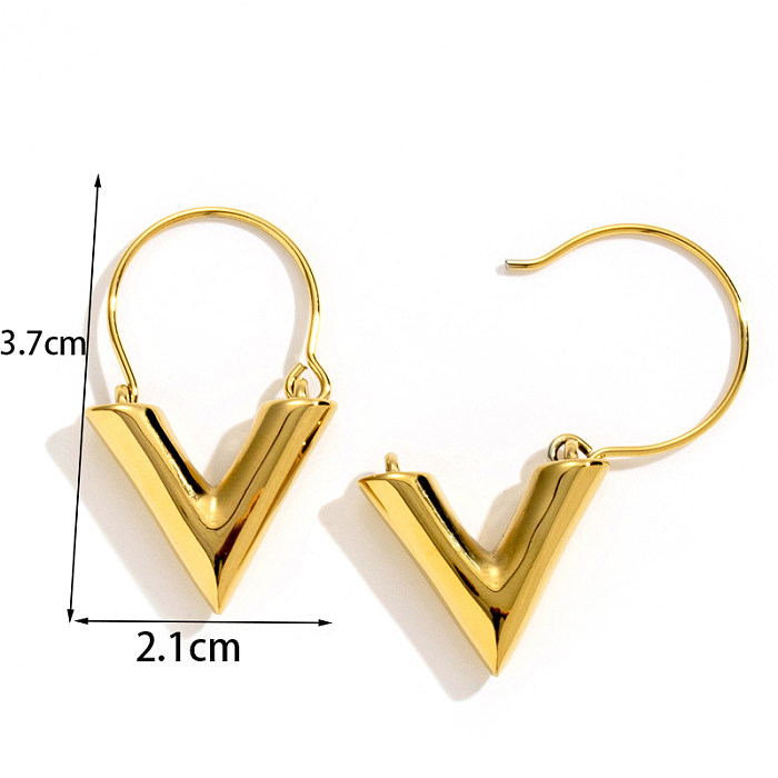 1 Pair Simple Style Round Plating Stainless Steel  18K Gold Plated Ear Studs