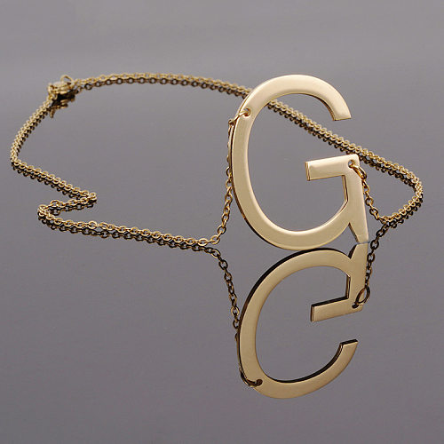 Simple Style Letter Stainless Steel  Necklace Plating Stainless Steel  Necklaces