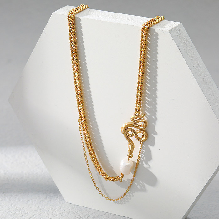 Fashion Snake Stainless Steel  Necklace 1 Piece