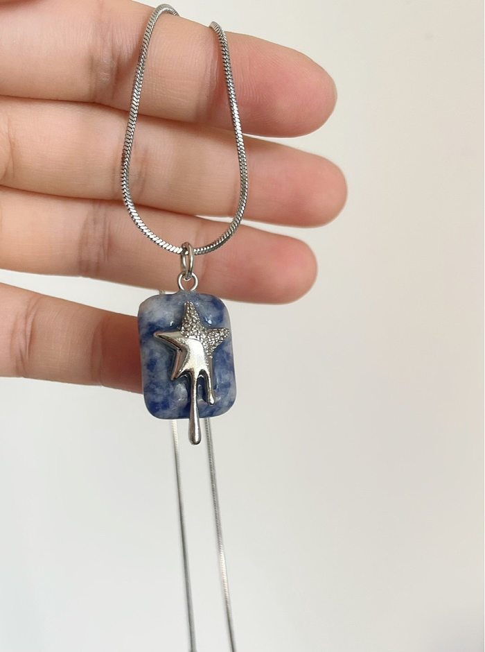 Basic Star Stainless Steel Pendant Necklace