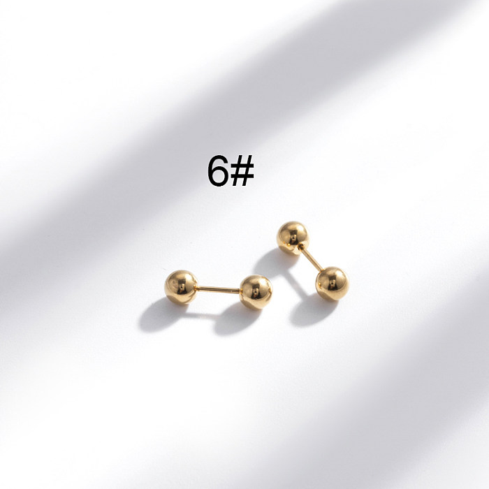 1 Paar Hip-Hop-Ohrringe mit geometrischem Kreuz und Federn, Edelstahl, Edelstahlbeschichtung, 18 Karat vergoldet