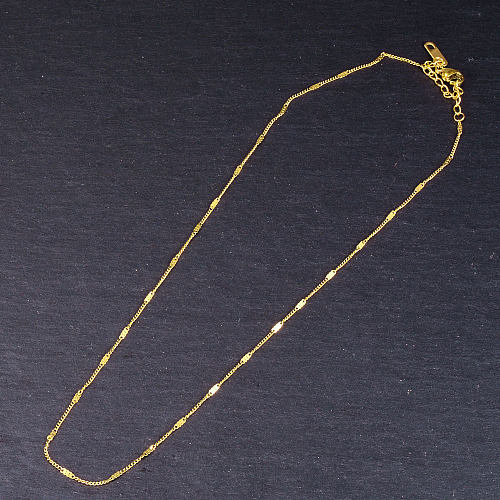 18K Gold dünnes Metall einfache kurze Halskette Großhandel Schmuck Schmuck
