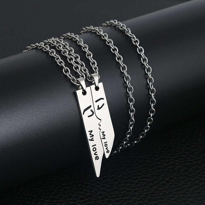 Casual Letter Stainless Steel  Handmade Necklace