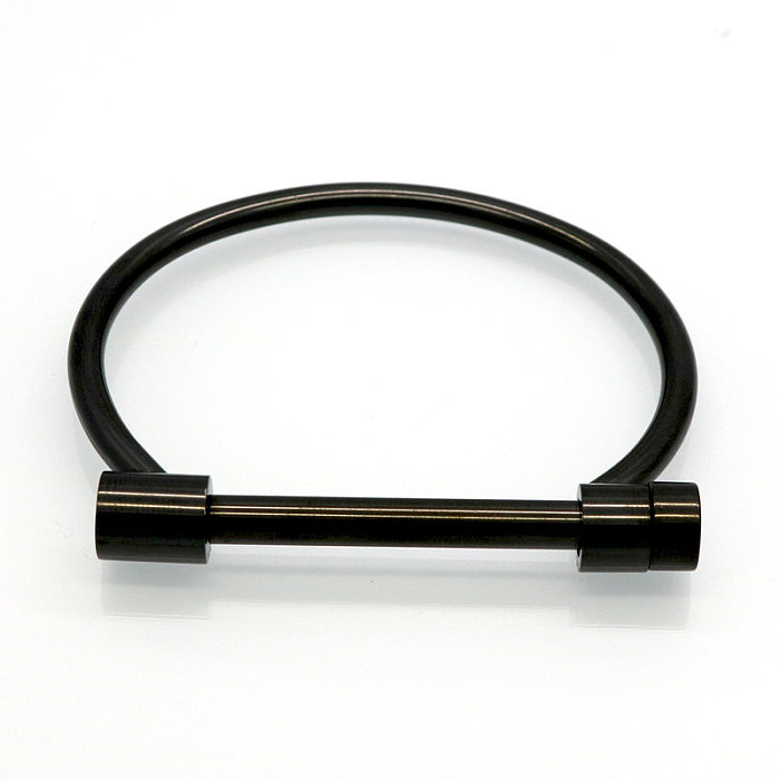 Bracelet de placage en acier titane géométrique de style simple