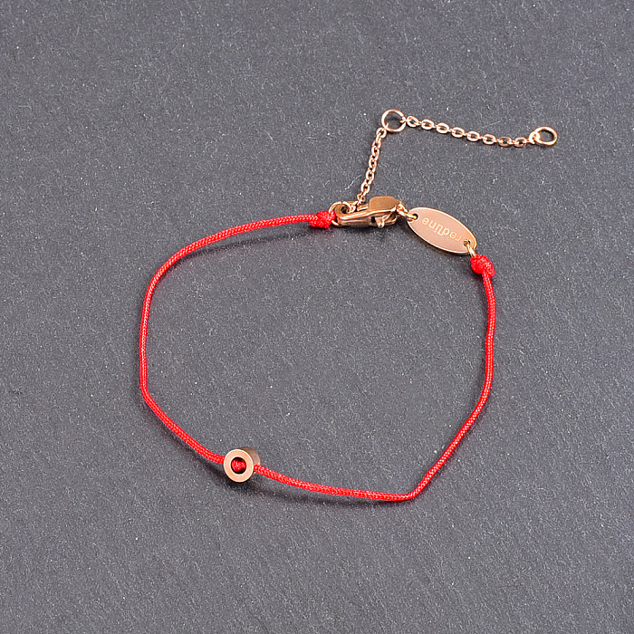 Bracelets en acier au titane géométrique de mode tricotant des bracelets en acier inoxydable de zircon