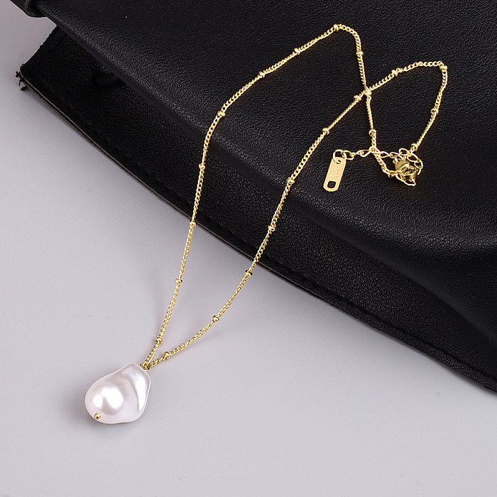IG Style Simple Style Irregular Stainless Steel Pendant Necklace