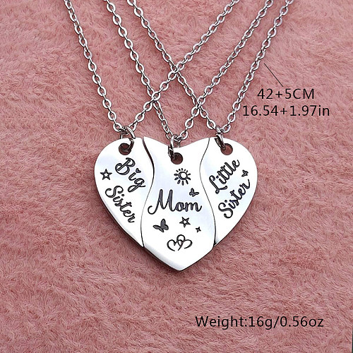 Wholesale Simple Style Letter Stainless Steel  Pendant Necklace