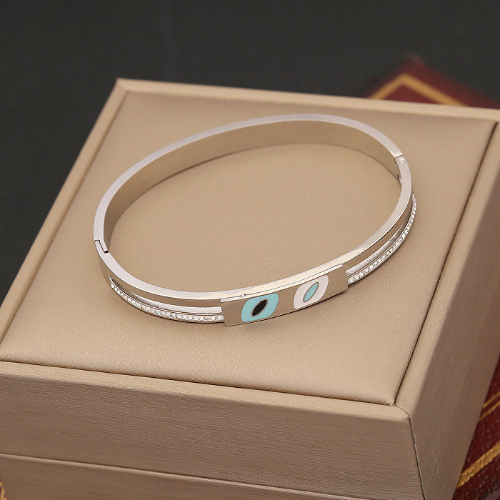 Luxurious Commute Eye Stainless Steel Plating Bangle