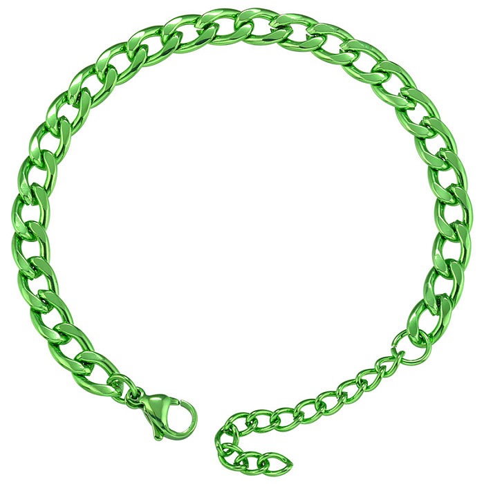 Bracelets plaqués en acier inoxydable géométriques hip-hop