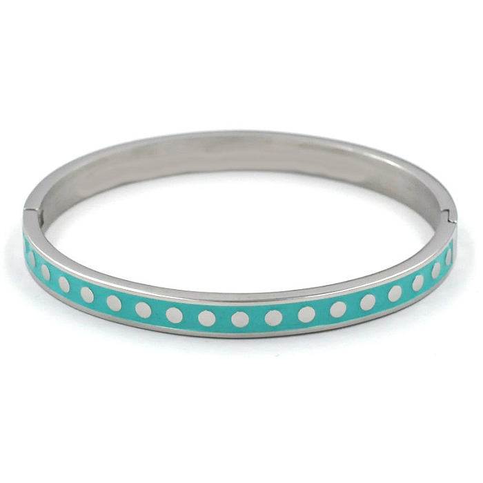 Streetwear Round Dots Stainless Steel Bangle In Bulk