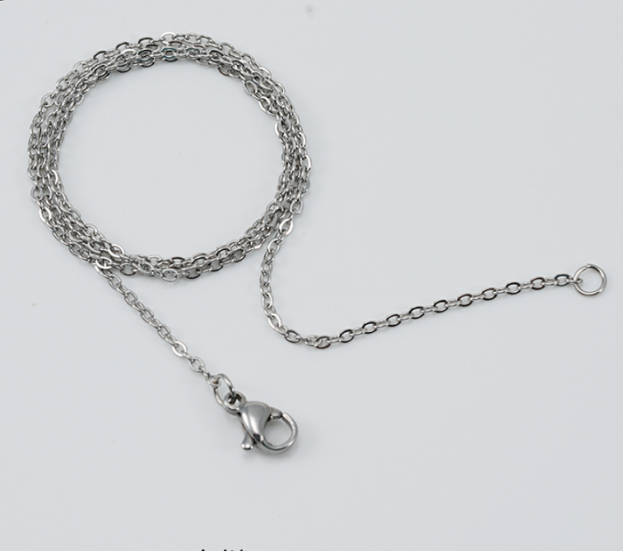 Collier géométrique en acier inoxydable de Style Simple, chaîne plaquée or, colliers en acier inoxydable