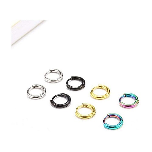 1 Piece Simple Style Circle Plating Stainless Steel  Earrings