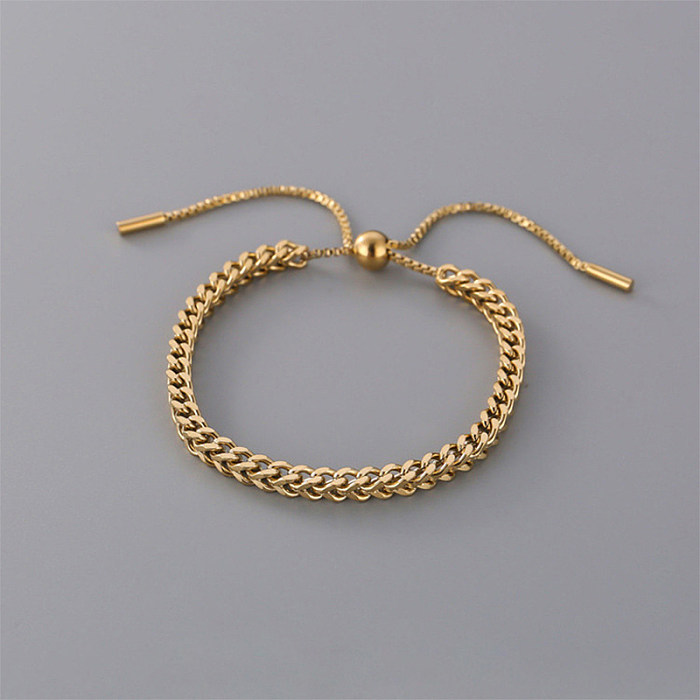 Vintage Style Geometric Titanium Steel Gold Plated Bracelets