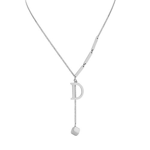 Simple Style Letter Stainless Steel Plating 18K Gold Plated Necklace