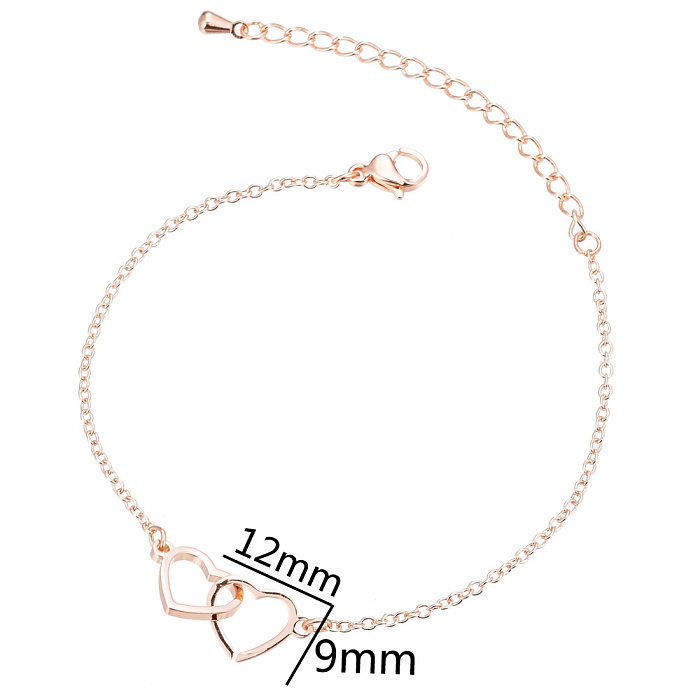 1 Piece Fashion Heart Shape Titanium Steel Plating Bracelets