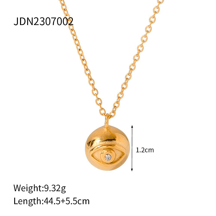 Collar chapado en oro de 18 quilates con revestimiento de acero inoxidable con labios de estilo simple
