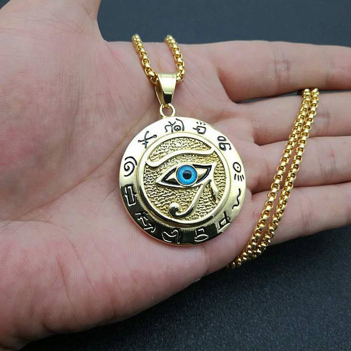 Fashion Eye Stainless Steel  Plating Pendant Necklace 1 Piece