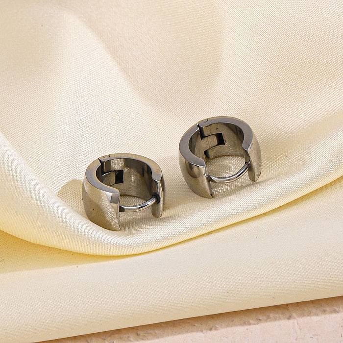 1 Pair Streetwear Geometric Plating Stainless Steel  Earrings