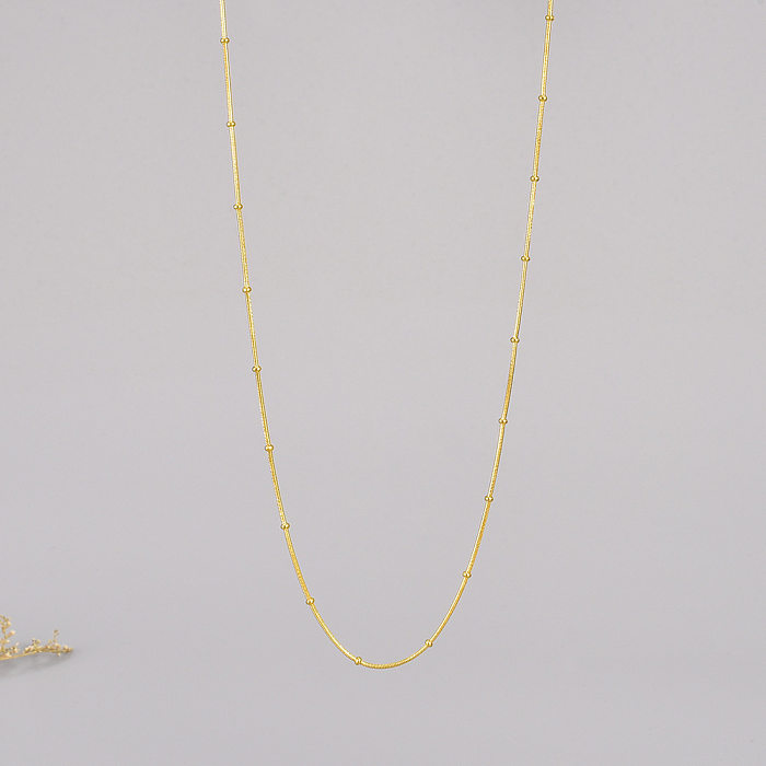 1 Piece Fashion Solid Color Stainless Steel  Plating Necklace