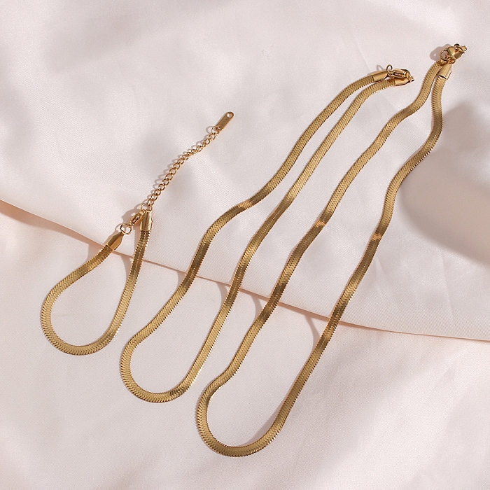 Women'S Lady Geometric Stainless Steel Bracelets Stripe Rope Metal No Inlaid Copper Bracelets