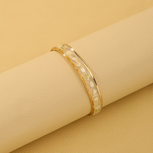 Simple Style Commute Solid Color Alloy Irregular Bangle