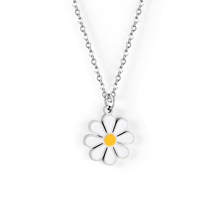 Sweet Daisy Stainless Steel  Plating Necklace