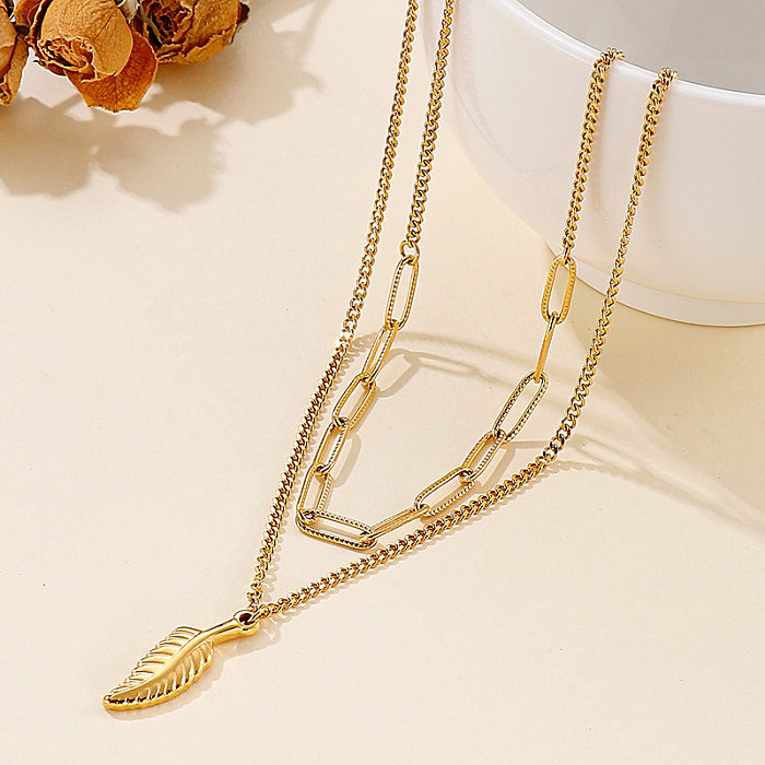 Fashion Wings Long Double-layer Stainless Steel Sweater Chain Wholesale