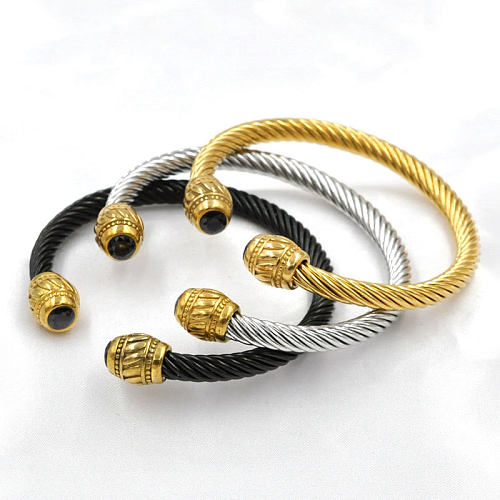 European And American Popular Open Wire Rope Bracelet Adjustable Cable Retro Style Bracelet Wholesale