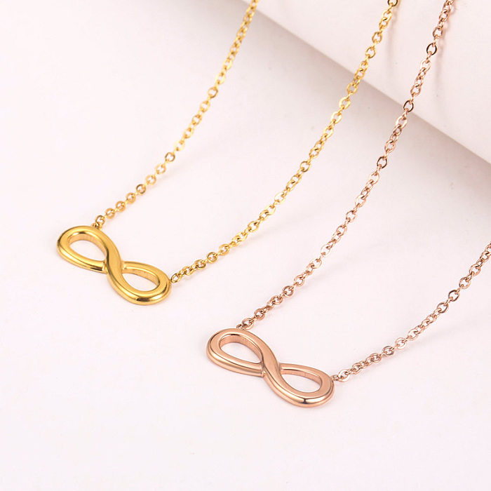 Fashion Stainless Steel Gold Plated Heart Simple Pendant Necklace Wholesale