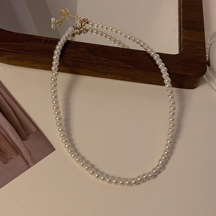 Basic Round Stainless Steel Beaded Necklace
