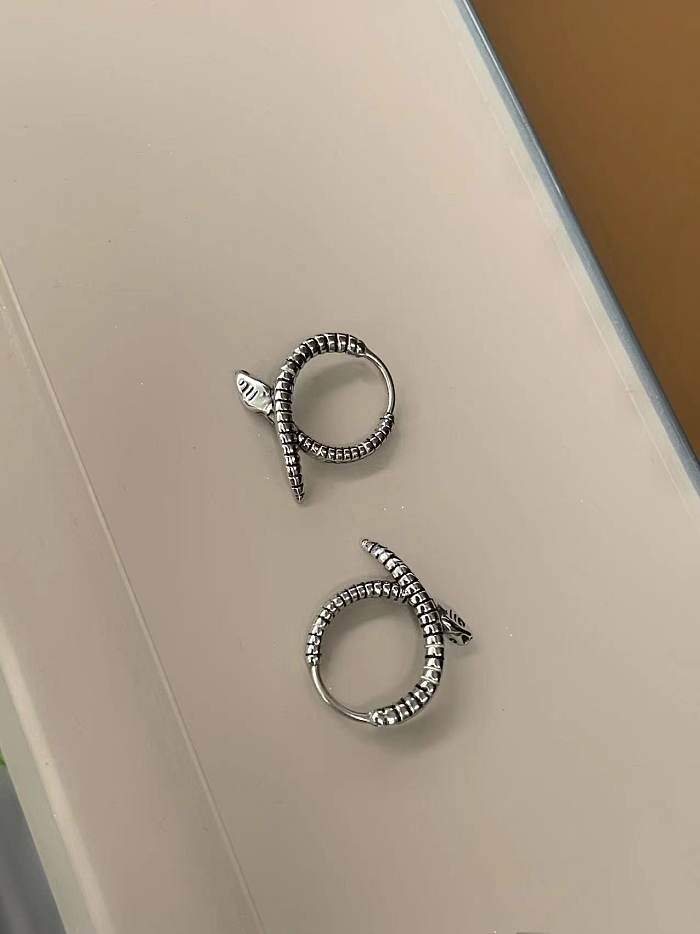 1 Pair Cool Style Animal Polishing Stainless Steel Earrings