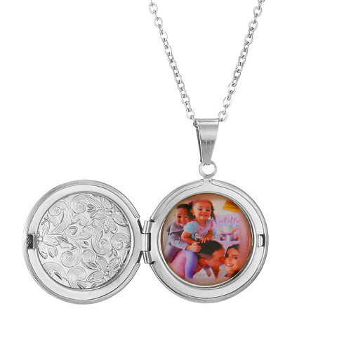 Fashion Flower Stainless Steel  Plating Pendant Necklace 1 Piece