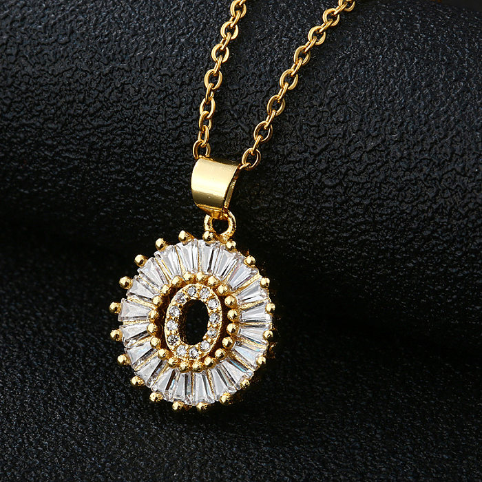 Fashion Letter Stainless Steel  Necklace Plating Zircon Stainless Steel  Necklaces