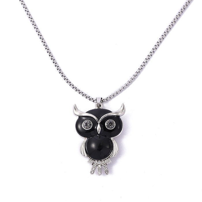 Hip-Hop Animal Skull Stainless Steel  Alloy Plating Pendant Necklace